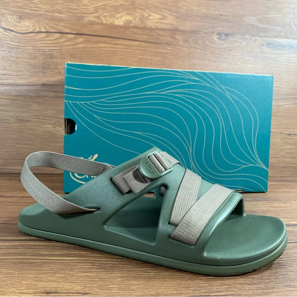 NEW Chaco Chillos Sport Men’s Green Moss Hiking Sandals Shoes